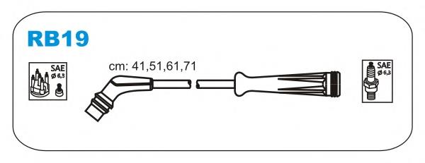 RB19 Janmor fios de alta voltagem, kit