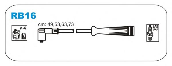 RB16 Janmor fios de alta voltagem, kit