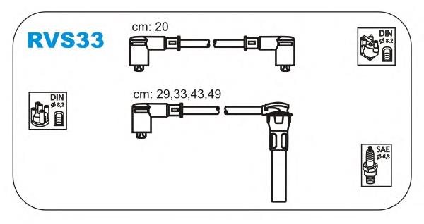 RVS33 Janmor fios de alta voltagem, kit