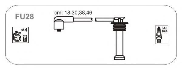 FU28 Janmor fios de alta voltagem, kit