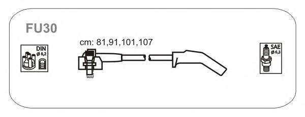 FU30 Janmor fios de alta voltagem, kit