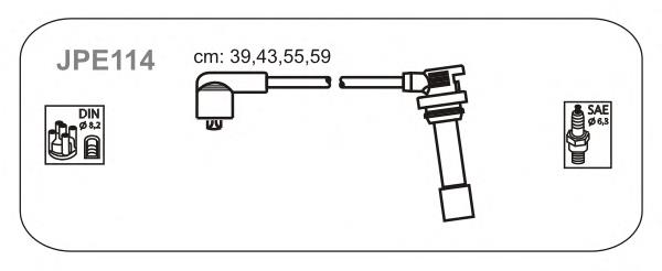 JPE114 Janmor fios de alta voltagem, kit