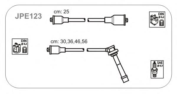 JPE123 Janmor fios de alta voltagem, kit