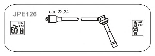 JPE126 Janmor fios de alta voltagem, kit