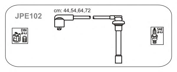 JPE102 Janmor fios de alta voltagem, kit