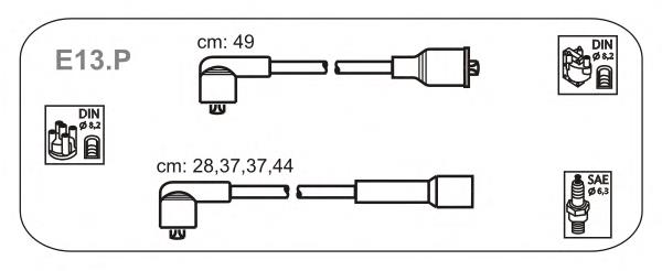 E13P Janmor fios de alta voltagem, kit