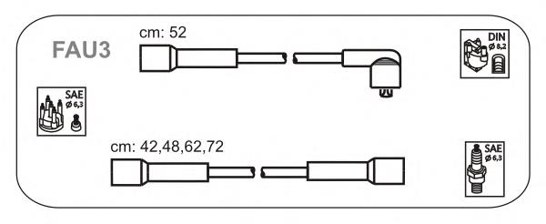 Fios de alta voltagem, kit FAU3 Janmor