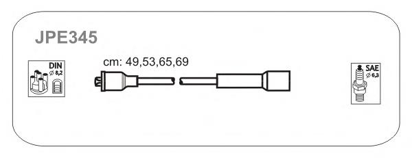 JPE345 Janmor fios de alta voltagem, kit