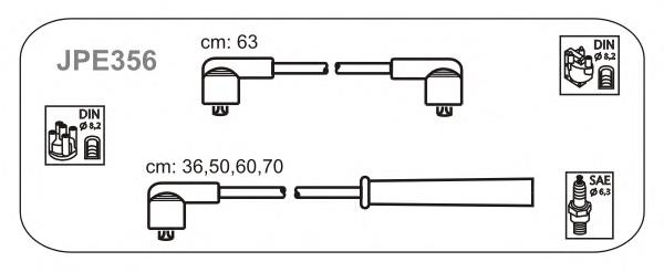 JPE356 Janmor fios de alta voltagem, kit