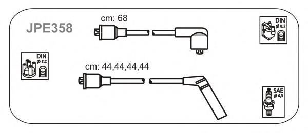 JPE358 Janmor fios de alta voltagem, kit