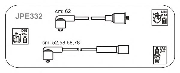JPE332 Janmor fios de alta voltagem, kit
