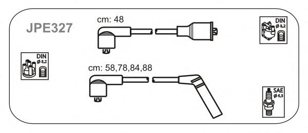 JPE327 Janmor fios de alta voltagem, kit