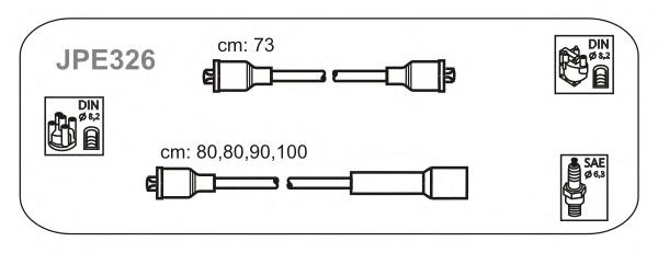 JPE326 Janmor fios de alta voltagem, kit