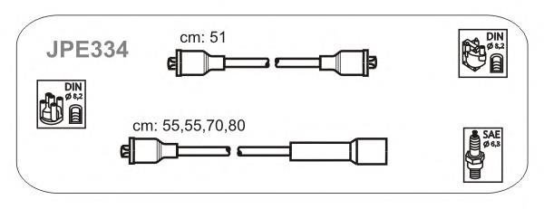 JPE334 Janmor fios de alta voltagem, kit