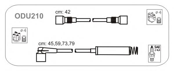 ODU210 Janmor fios de alta voltagem, kit