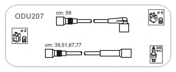 ODU207 Janmor fios de alta voltagem, kit