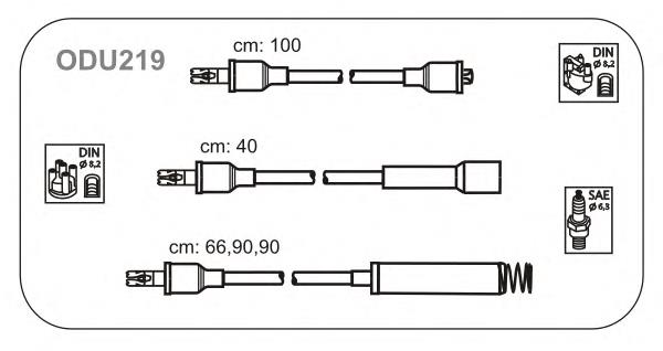 ODU219 Janmor fios de alta voltagem, kit