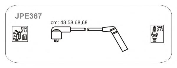 JPE367 Janmor fios de alta voltagem, kit