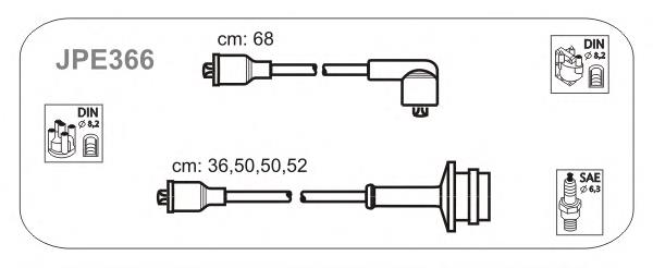 JPE366 Janmor fios de alta voltagem, kit