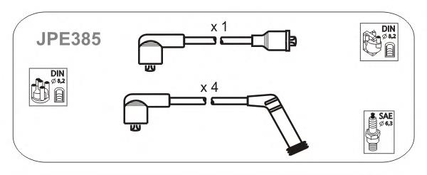 JPE385 Janmor fios de alta voltagem, kit