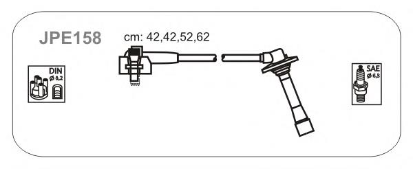 JPE158 Janmor fios de alta voltagem, kit