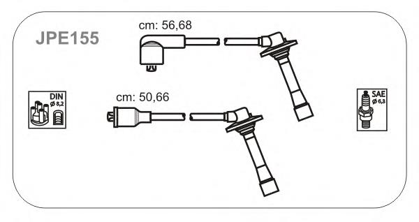 JPE155 Janmor fios de alta voltagem, kit