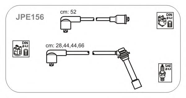 JPE156 Janmor fios de alta voltagem, kit