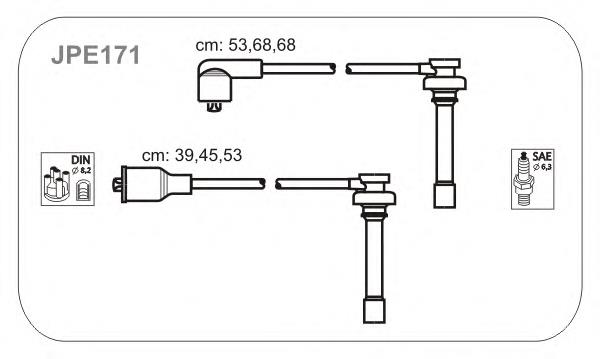 JPE171 Janmor fios de alta voltagem, kit