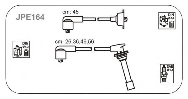 JPE164 Janmor fios de alta voltagem, kit