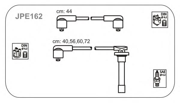 JPE162 Janmor fios de alta voltagem, kit