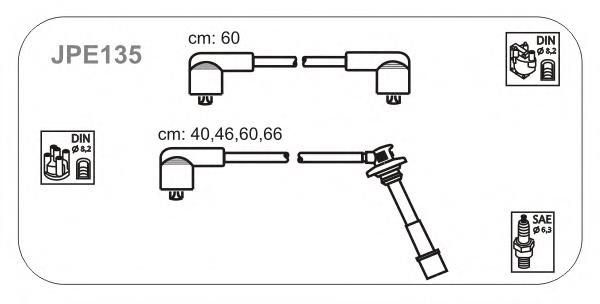 JPE135 Janmor fios de alta voltagem, kit