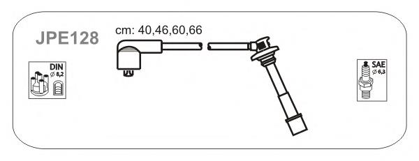 JPE128 Janmor fios de alta voltagem, kit