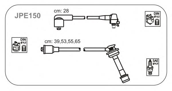 JPE150 Janmor fios de alta voltagem, kit