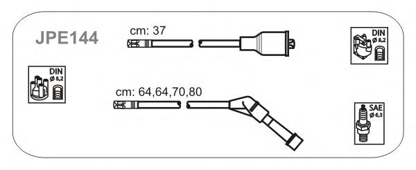 JPE144 Janmor fios de alta voltagem, kit