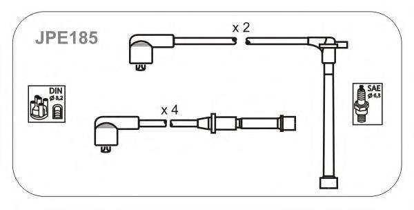 JPE185 Janmor fios de alta voltagem, kit