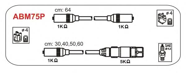 Высоковольтные провода ABM75P Janmor