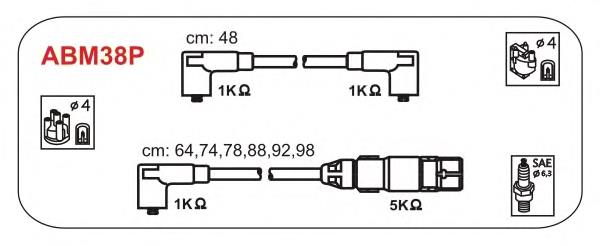 ABM38P Janmor fios de alta voltagem, kit