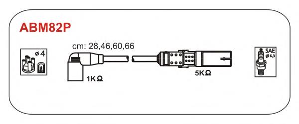 ABM82P Janmor fios de alta voltagem, kit