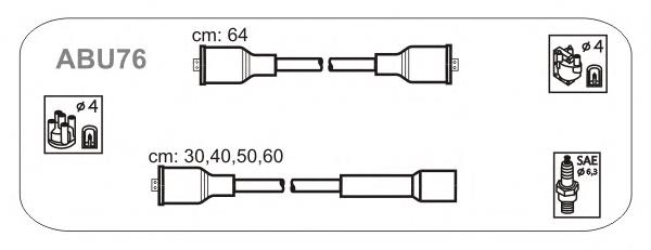 ABU76 Janmor fios de alta voltagem, kit