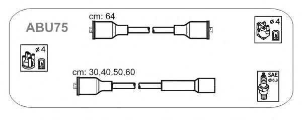 ABU75 Janmor fios de alta voltagem, kit