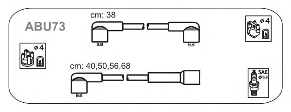 ABU73 Janmor fios de alta voltagem, kit