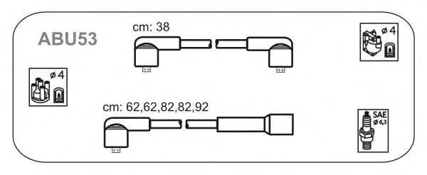 ABU53 Janmor fios de alta voltagem, kit