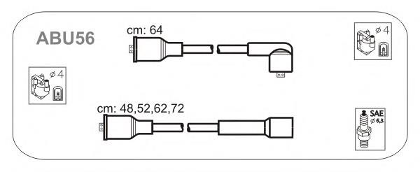 ABU56 Janmor fios de alta voltagem, kit