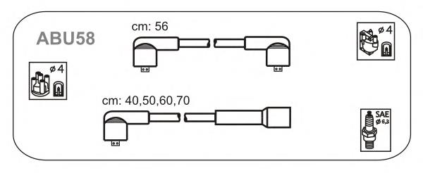 ABU58 Janmor fios de alta voltagem, kit