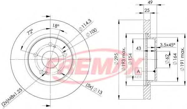 BD4803 Fremax disco do freio dianteiro