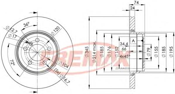 Тормозные диски BD3409 Fremax