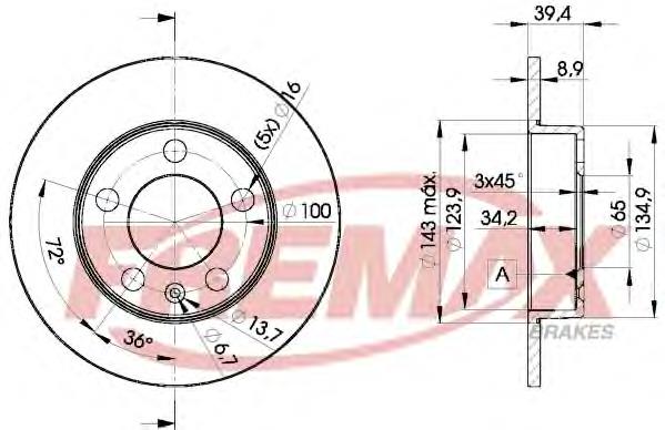 Купить BD5601 Fremax Диск тормозной задний