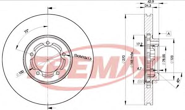 Передний тормозной диск Fremax BD5611