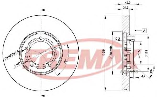 BD5610 Fremax disco do freio dianteiro