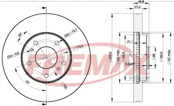 BD4103 Fremax disco do freio dianteiro